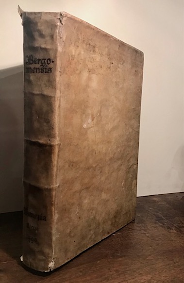  Foresti Giacomo Filippo (Iacobus Philippus Bergomensis) Opus preclarum Supplementum chronicarum vulgo appellatum in omnimoda historia novissime congesta fratris Iacobi Philippi Bergomensis 1490 die decimoquinto Madij  Venetijs per Bernardum Rizum de Novaria